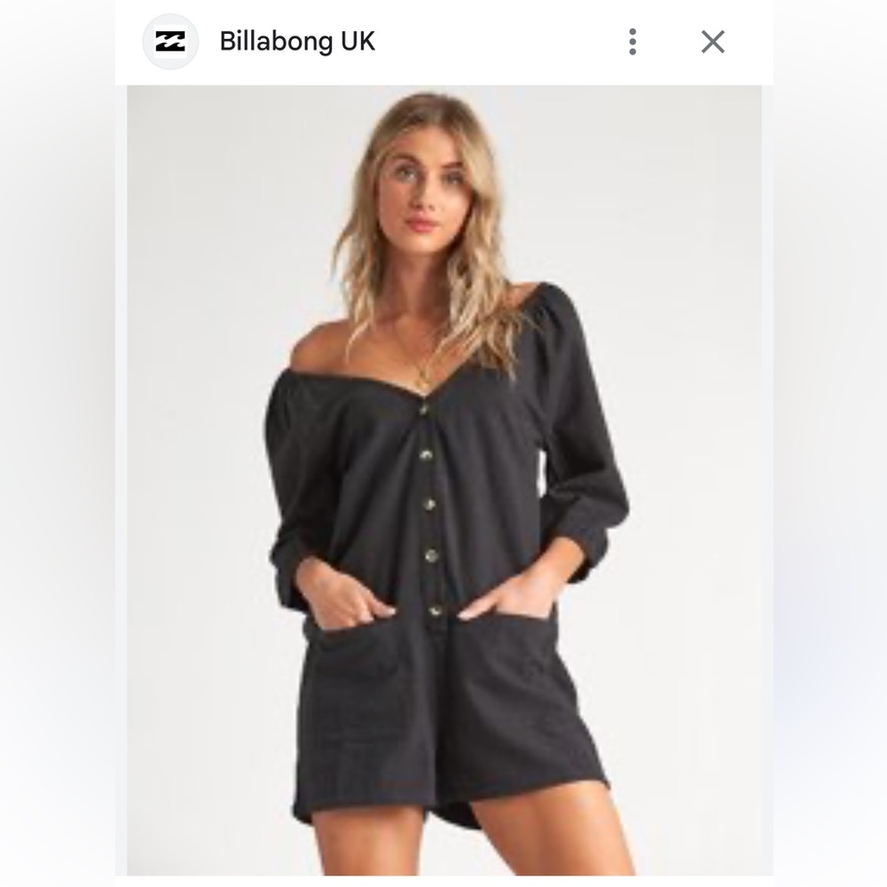 Billabong black playsuit XS